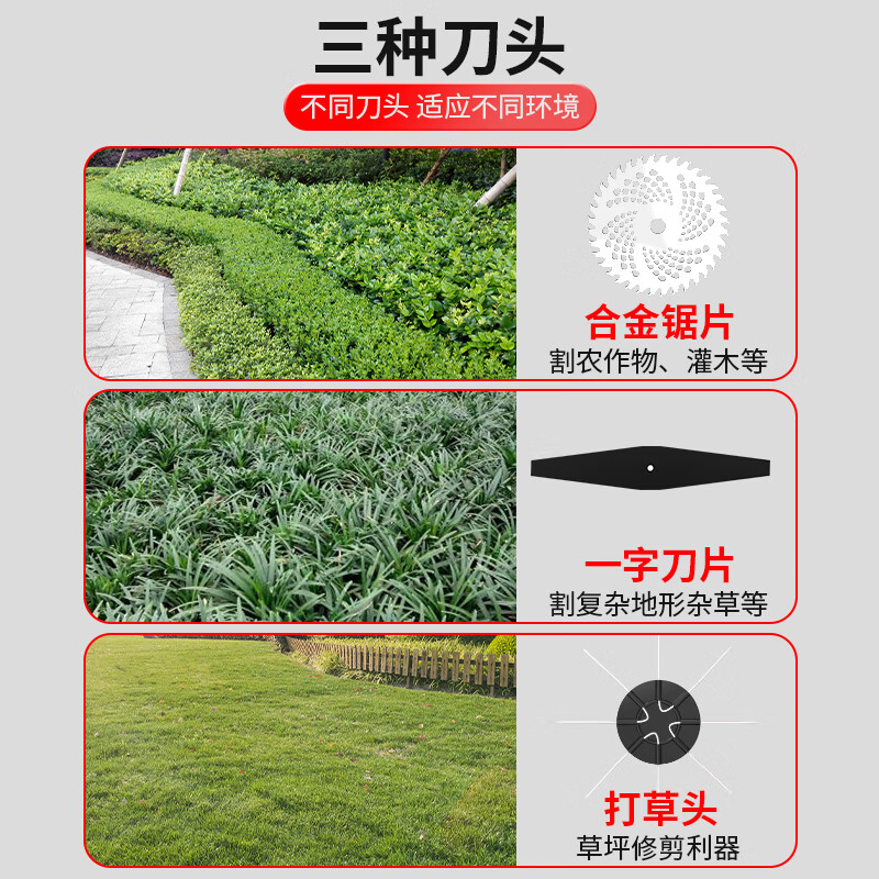Milled German electric lawn mower rechargeable household handheld lawn mower lithium battery lawn mower brush cutter agricultural weeder
