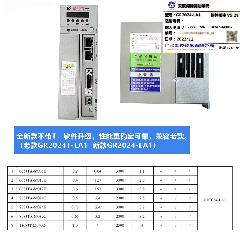 New Guangshu bus servo drive GR2030T-LA1 servo unit GR2050T-LA1GR2000 GR2024-LA1 servo unit GR2050T-LA1GR2000_GR2