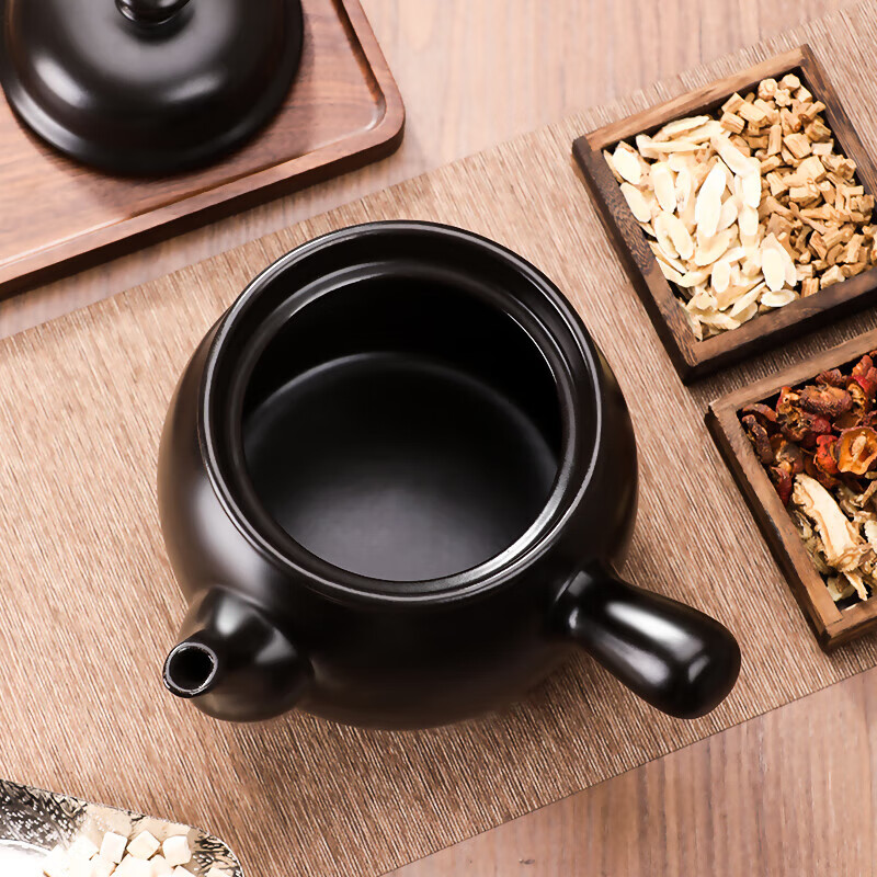 Old-fashioned Chinese medicine jar to cook medicine casserole, household decoction pot, frying pan, medicine pot, special medicine jar, earthen pot for cooking medicine 4.5L, suitable for about 600g of medicinal materials 4.5L
