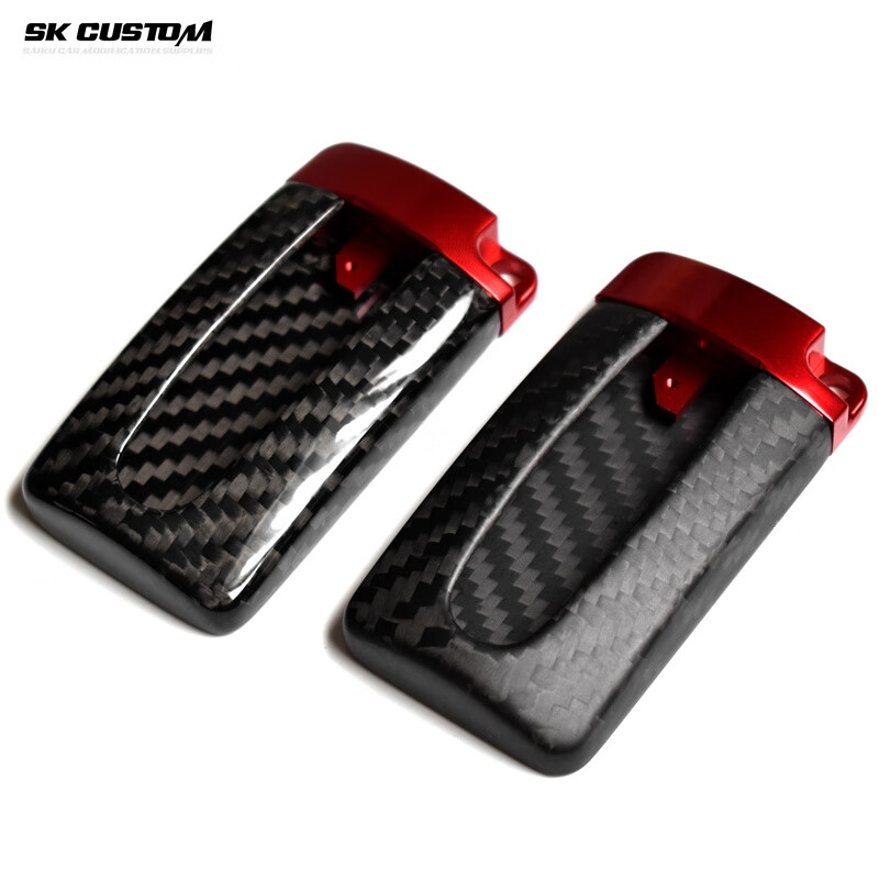 Carbon fiber key case QX50 Q50L Q60 Sylphy Teana Qijun special key case modified black_black carbon fiber_matte_