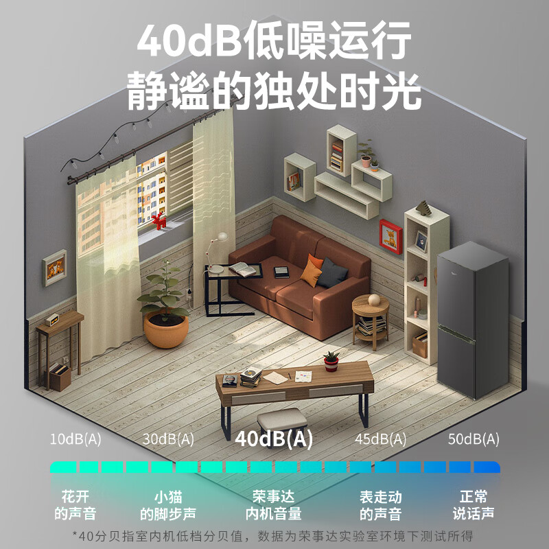 Royalstar 166 liter small refrigerator small home rental room office dormitory double door two door double door two door refrigerator energy saving power saving bass titanium dark gray R166