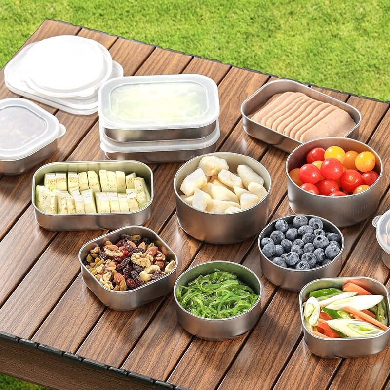 Home Story Japanese imported stainless steel crisper frozen meat packaging box refrigerator freezer storage food grade vegetable preparation artifact