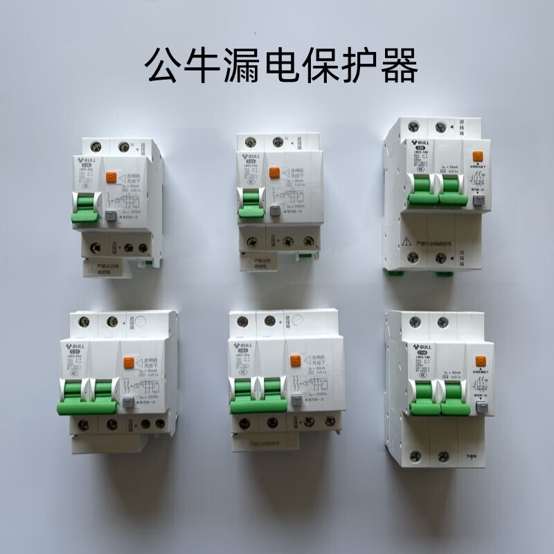 Bull 63a air switch with leakage protector 32a air conditioner water heater household 2p circuit breaker leakage protection air switch 32A 1P+N