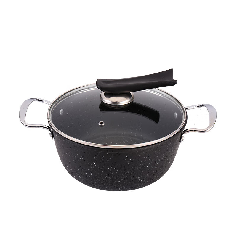 Medical stone pot three-piece set, wok and soup pot three-piece set, refined iron non-stick gift online supermarket, wok (with lid) + frying pan (without lid) + soup pot (with