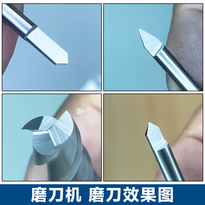 Complete knife grinder, belt, woodworking drill bit, high-precision knife grinder, hand-operated tabletop industrial milling cutter grinding wheel, new 380V with three chucks and a white jade steel grinding wheel