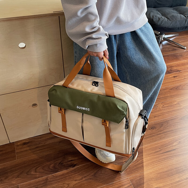 Banzheni travel bag for men and women, large capacity, expandable, trolley suitcase storage, maternity bag, fitness portable cross-body bag