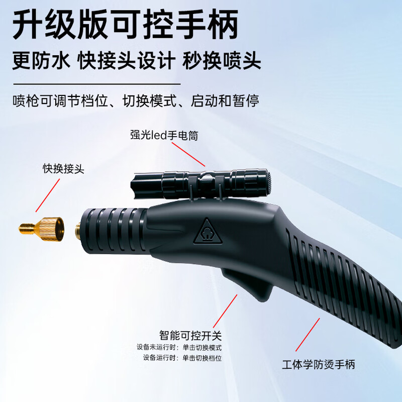 Brother Jie Commercial Steam Cleaner High Temperature and High Pressure Housekeeping Home Appliance Cleaning Air Conditioning Tools Household Multifunctional All-in-One Cleaning Equipment High Temperature Kitchen Oil Fume Degreasing Cleaning Machine Intelligent Control Enhanced Model-4200W Type 40KG Water Pressure Five-in-One Hardcover