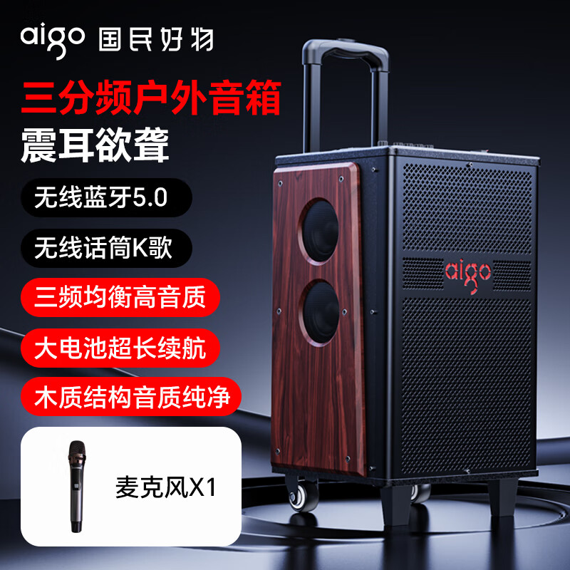 Patriot S610 10-inch heavy bass stage outdoor mobile speaker ktv audio square dance audio camping electric acoustic guitar folk instrument speaker single microphone version