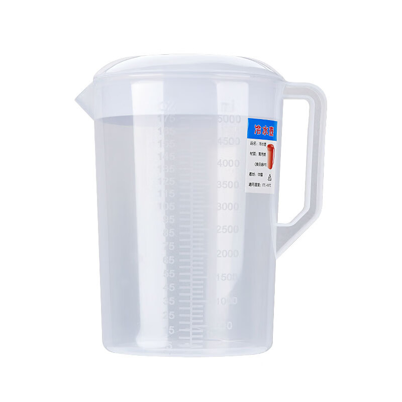 Miaopule Japanese original imported quality water container 5 liter cold kettle food grade pp large capacity with scale baking volume thickened cold kettle 1 pack 5000ml
