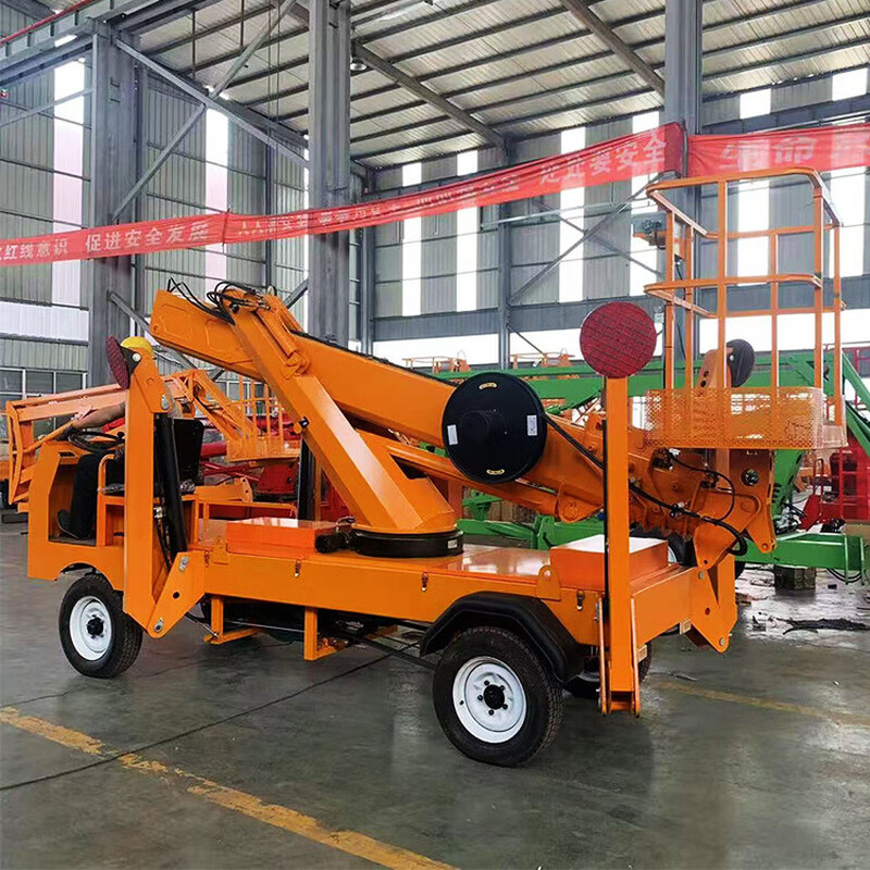 Xinlongbo straight arm telescopic arm aerial work lift 360 degree rotating street light maintenance diesel electric hydraulic climbing ladder straight arm sample 200 kg