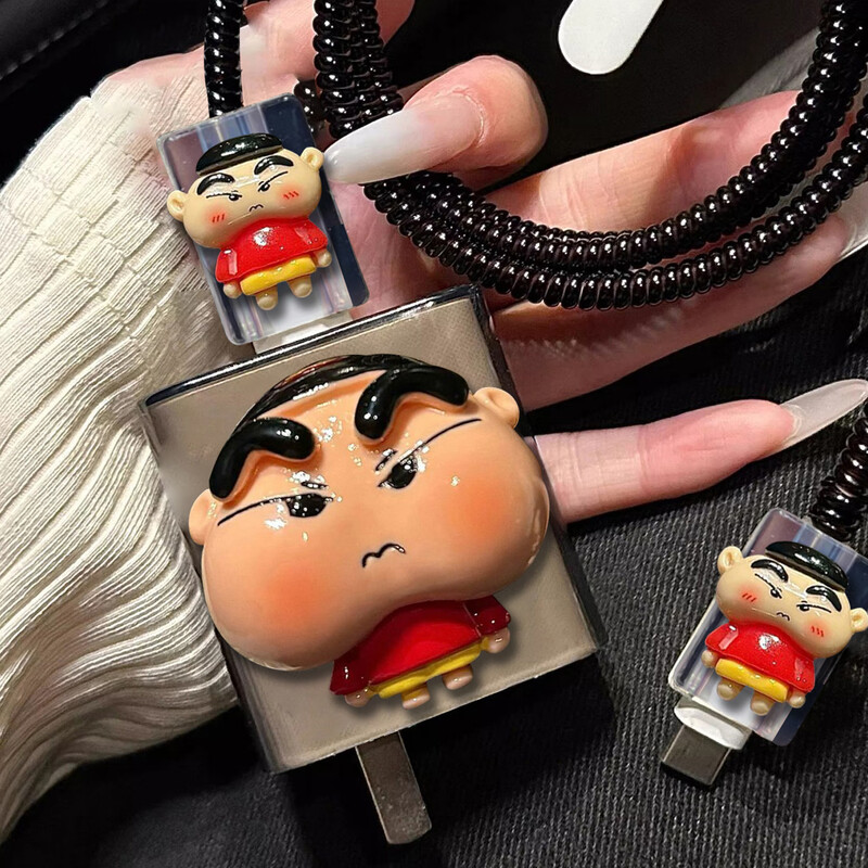 Lingyou Chuanghuo Huawei MateX6 charger protective cover is suitable for matex6 data cable to prevent breakage and winding Type-C universal cable bite device all-inclusive anti-fall soft shell cartoon cute 66W box Crayon Shin-chan-Snot Huawei MateX6