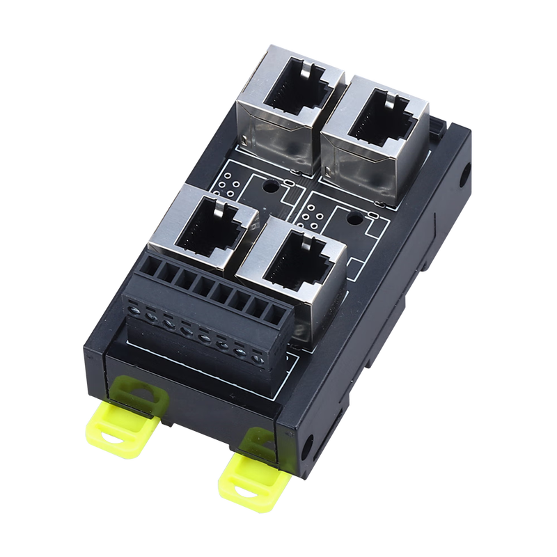 RJ45 network port to terminal block 8pin terminal block crystal head RJ45 socket adapter board Ethernet hub 6 holes