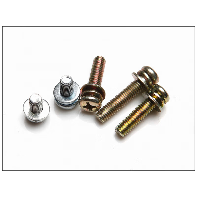 Ji Litian promotion galvanized round machine three combination screws Yuanji three combination round head combination M3M4M5M6 M6*10 (200 pieces)