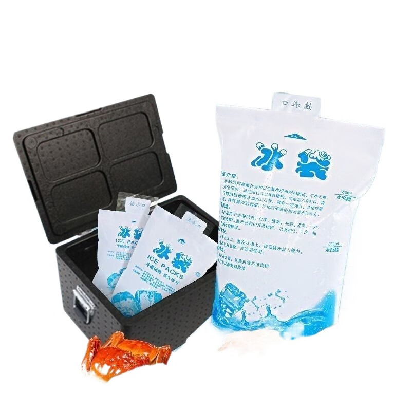 Water-filled ice pack for express delivery, reusable, refrigerated, re-preserved, commercial cold compress, large ice pack 1000ml, white model - 100ml, 100 pieces, upgraded and thickened, continuous insulation, 48-72 hours, damage compensation guaranteed