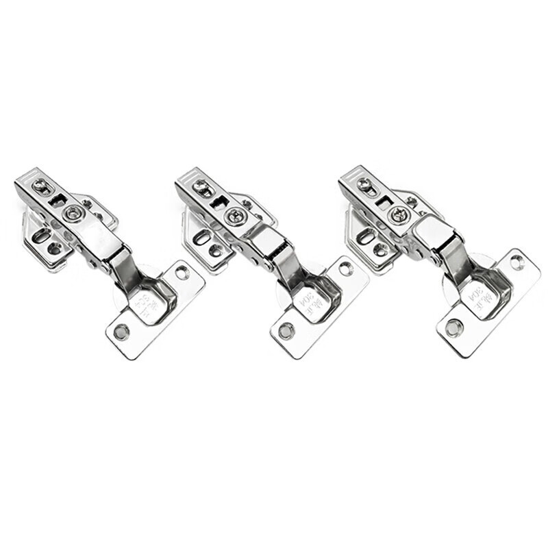 Hasdick Jingcang Distribution Hydraulic Hinge Spring Wardrobe Hinge Cabinet Door Cabinet Door and Window Accessories HKSY-99 Cold-rolled Steel Fixed Full Cover 5 pieces/piece (with screws)