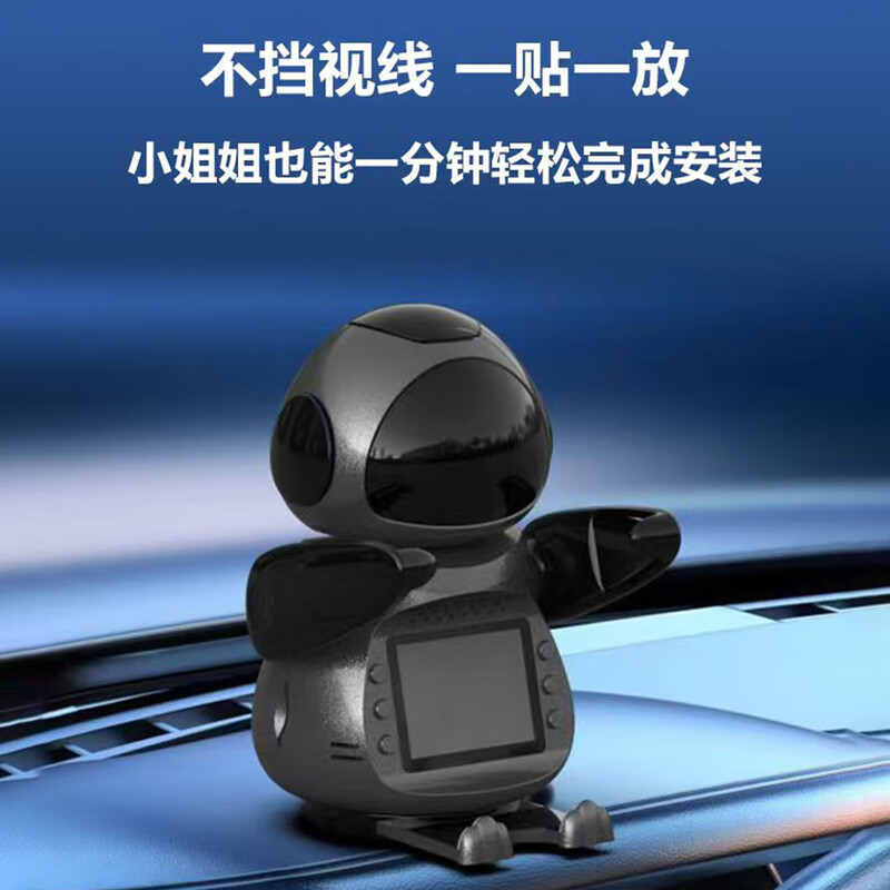 Lingtu 4K center console model ultra-high-definition driving recorder 360-degree rotating parking monitoring panoramic view without installation 4K high-definition center console model comes with 64G memory card cigarette lighter/USB power supply