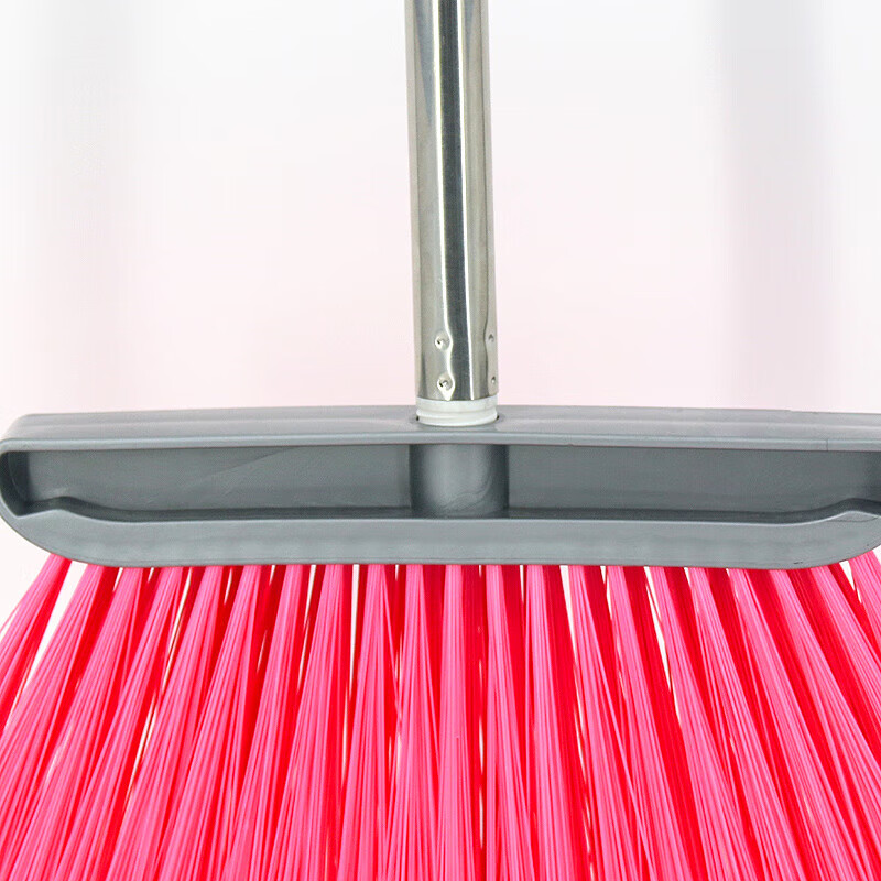 Hesdige Hard-bristled Industrial Sweeping Plastic Broom Set Stainless Steel Extended Rod Hard-bristled Sweeping Enlarged Hard Wire Sweeping with Three-section Splicing Rod (2 Sets) Jingcang Flash Delivery JG-1803
