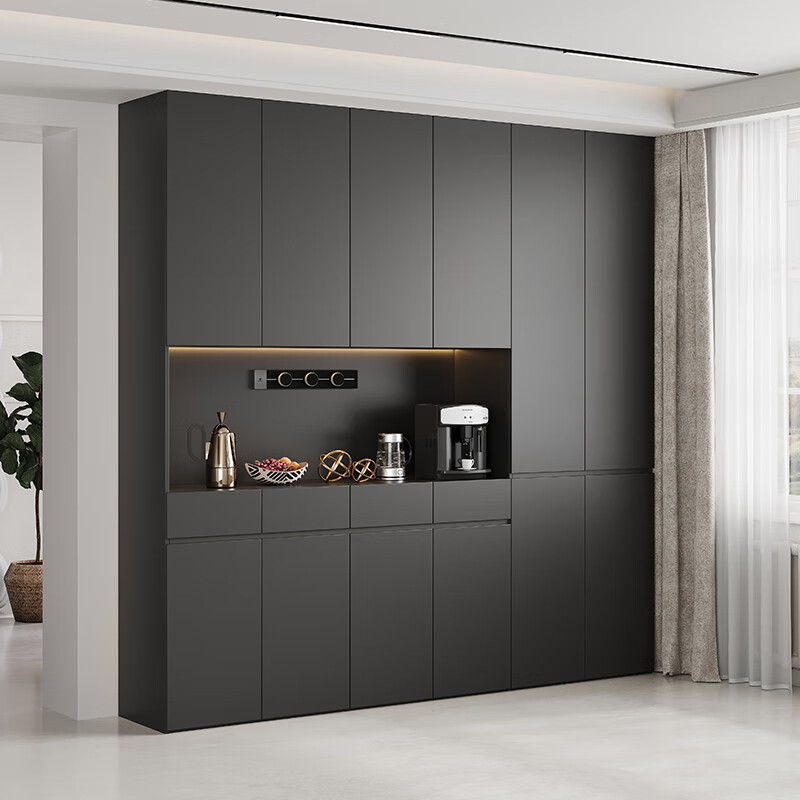 Momica ENF grade custom-made sideboard and dining table integrated 2.5/2.6/2.7/2.8 meters high cabinet wine cabinet storage cabinet 1.4 meters long * 2.6 meters high four-door sideboard six doors