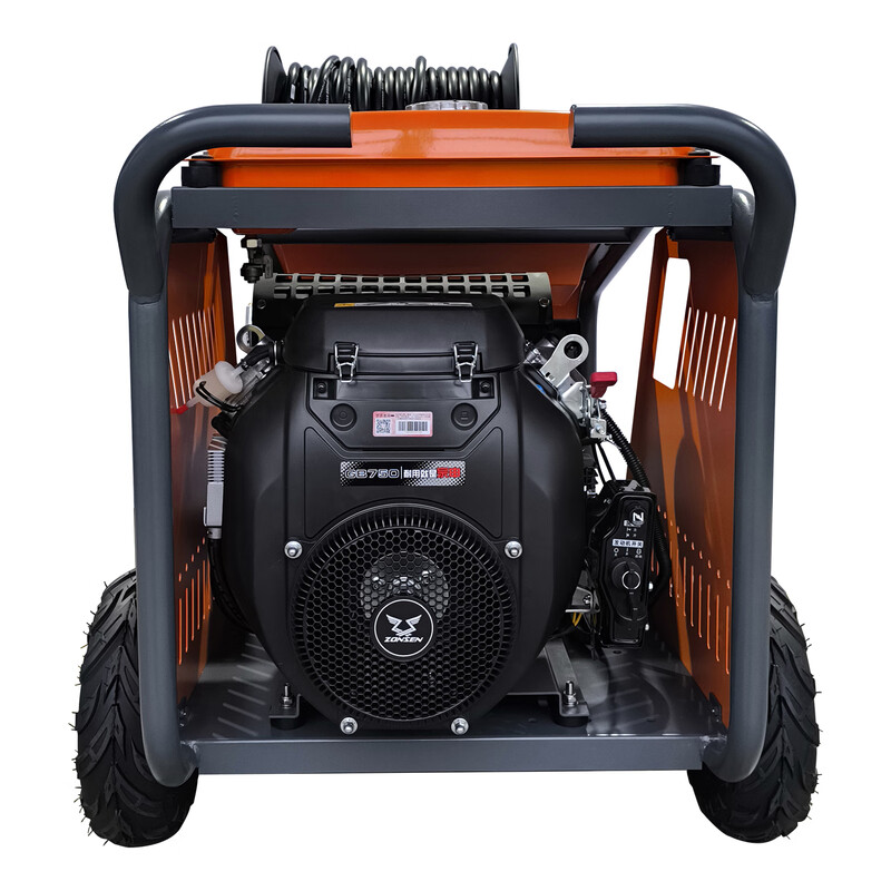 High-pressure pipe unblocking machine water rat sewer cleaning machine high-power gasoline diesel high-power property municipal commercial industrial area rainwater and sewage cleaning equipment Zongshen gasoline Italian AR unblocking 600mm pipe