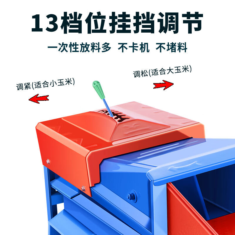 XMSJ electric corn thresher household small fully automatic grinder large corn peeler manual corn threshing machine dry and wet 2 uses 40 cm large diameter 60 single movement gear model high speed high horsepower copper large and small