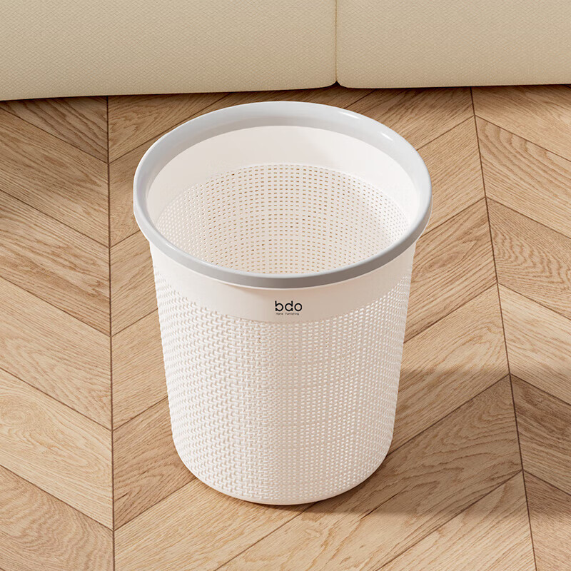 Trash can household living room bedroom kitchen toilet bathroom large capacity office plastic hollow paper basket without lid press ring hollow paper basket turquoise green