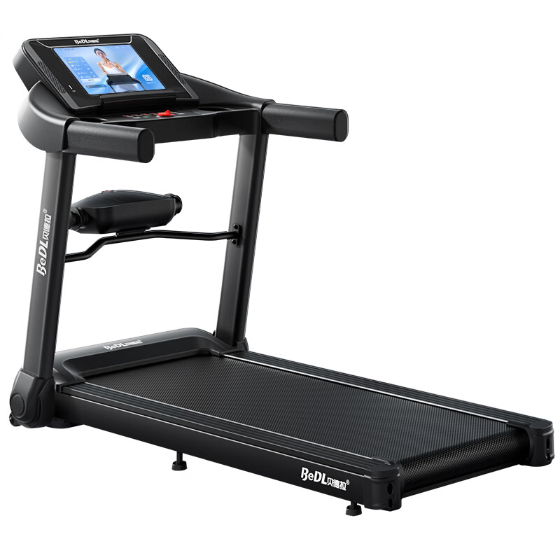 BeDL Treadmill Home Intelligent Internet Noise Reduction Foldable Small Walking Machine Weight Loss Fitness Equipment 530 10.1 HD Color Screen/Slight Climbing/Multi-Function