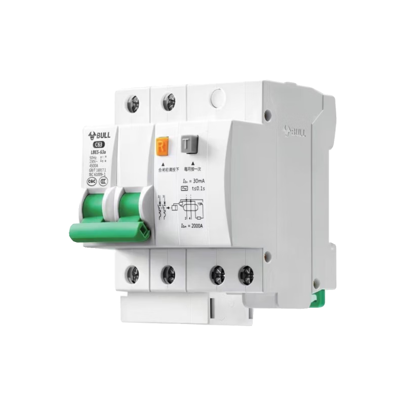 Bull 63a air switch with leakage protector 32a air conditioner water heater household 2p circuit breaker leakage protection air switch 32A 1P+N