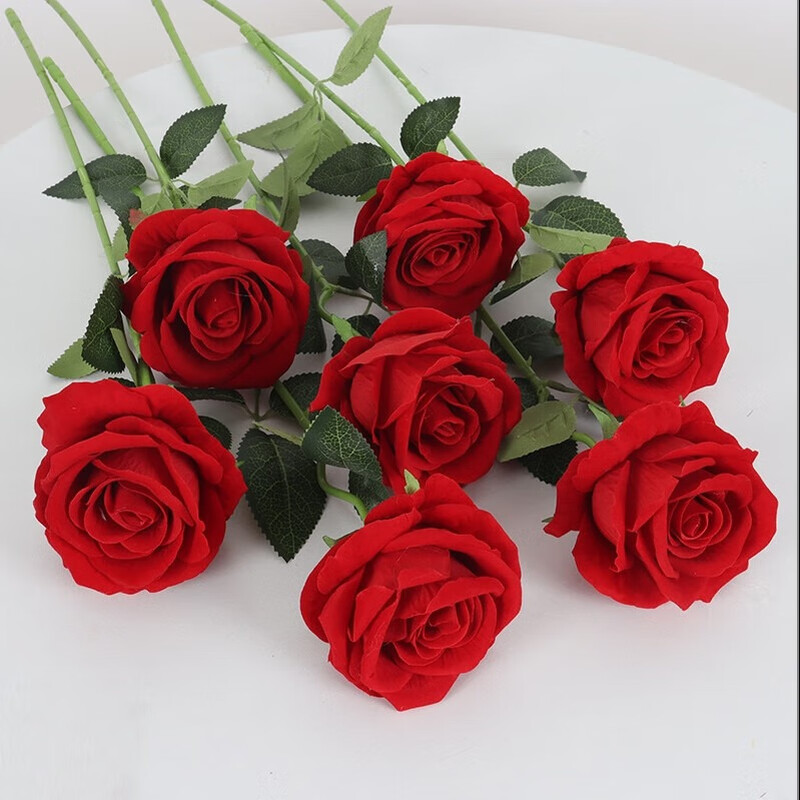 Shantou Lin Village artificial flower rose dried bouquet living room decorations fake flowers Valentine's Day eternal flower festival girlfriend birthday wedding gift velvet crimson bouquet