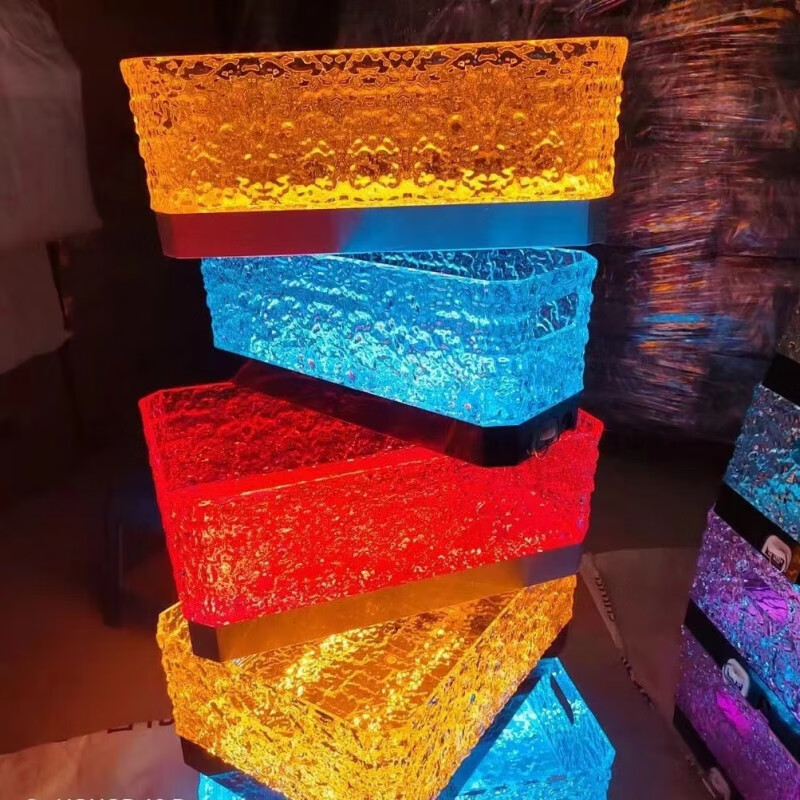 Ye Yu portable anti-fall Internet celebrity luminous beer barrel creative rectangular wine bar frame wine bar atmosphere light 12 pieces barrel body (excluding luminous bottom)