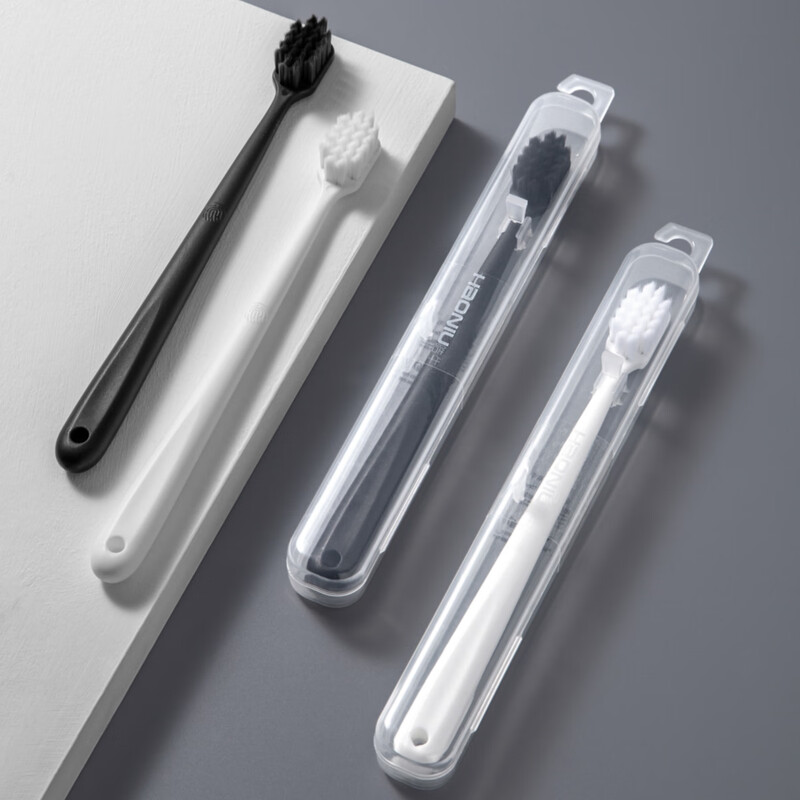 Haoniu Wanrou toothbrush soft bristles adult home portable toothbrush box travel pack 2 pieces