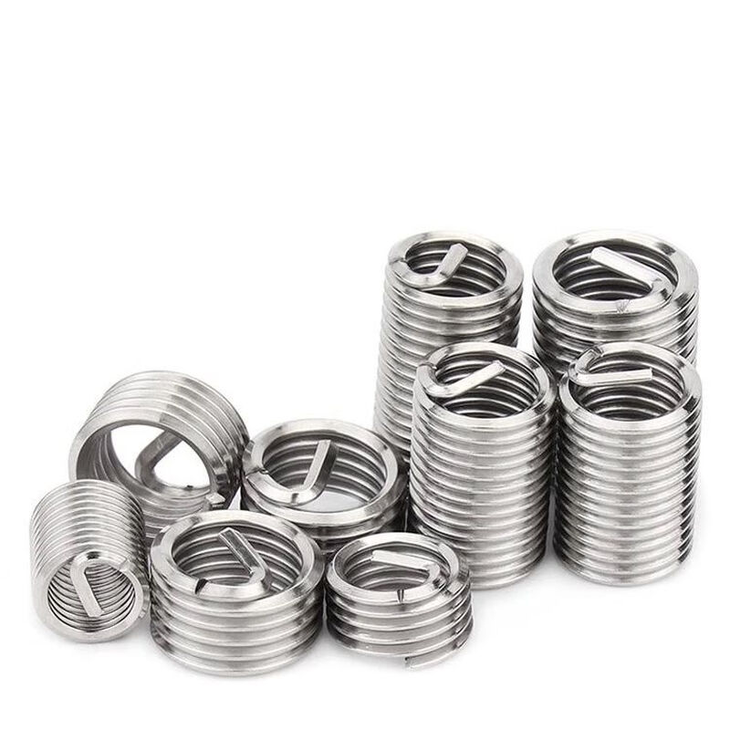 Steel wire screw sleeve 304 steel wire stainless steel screw sleeve braces screw thread sheath wire sleeve protective sleeve repair M1.6-M6 M1.6-0.35-1D (1000 pieces)