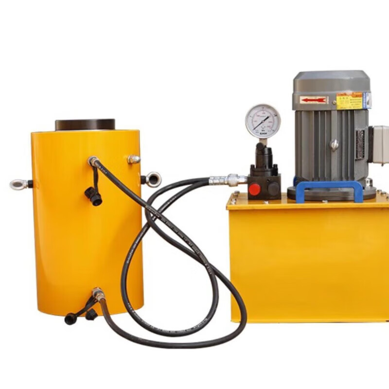 Jingxinda hydraulic jack 50 tons 100 tons 150 tons large tonnage hydraulic cylinder separate vertical electric jack industrial DYG400-200400T stroke 200mm