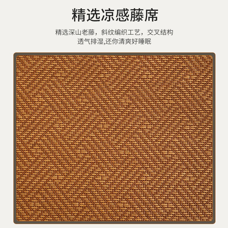 Visibility double-sided tatami mat custom-made foldable Japanese-style coconut palm mattress floor sleeping mat lunch break floor mat four-season mat gray 5cm thick double-sided four-fold 180*200cm cool rattan mat+natural coconut palm+comfortable
