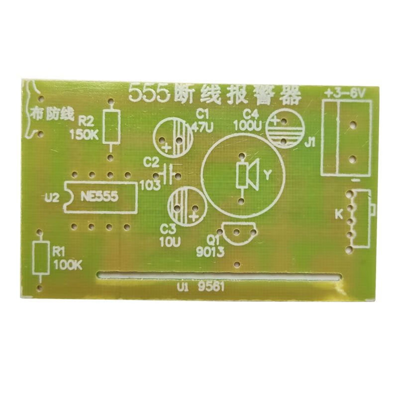 555 wire break alarm kit teaching electronic DIY experiment small production of discrete components welding assembly works 555 wire break alarm + battery + 2 meters of solder