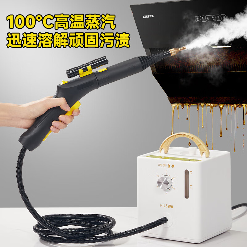 FILSWA German steam cleaner household high temperature and high pressure handheld decontamination and disinfection household appliances air conditioner range hood kitchen multi-function cleaning all-in-one machine SCT600