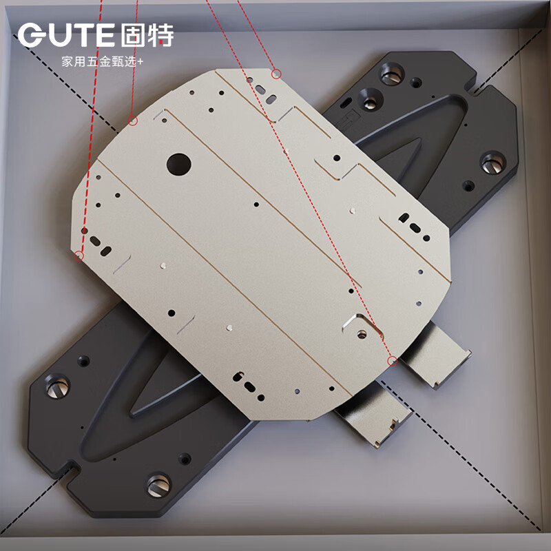 Goode 360-degree rotating cabinet folding right-angle hidden corner cabinet kitchen cabinet wine cabinet multi-functional hardware track accessories 360-degree rotating cabinet full set of accessories