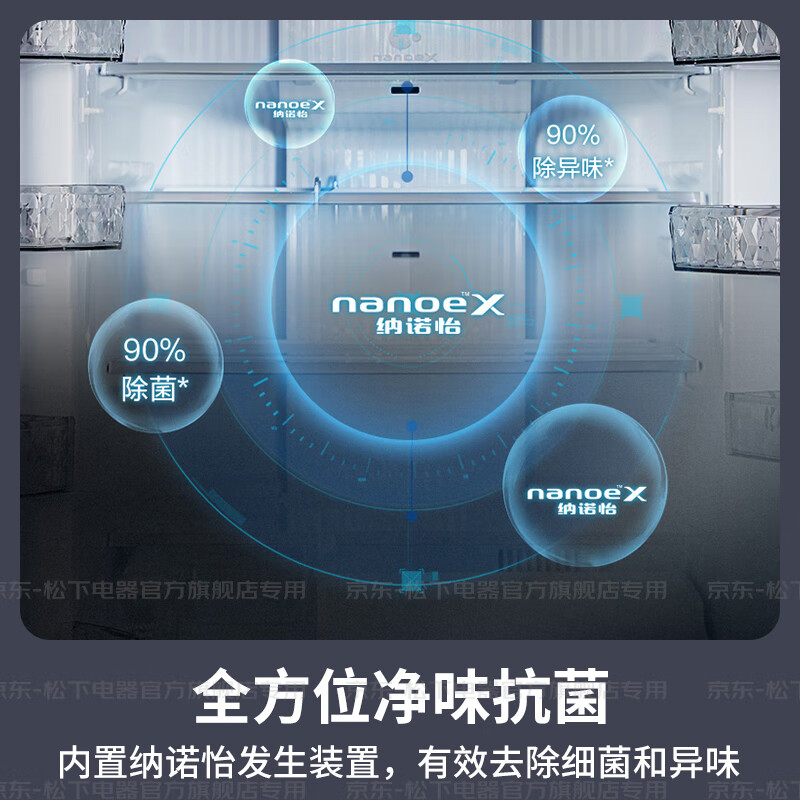 Panasonic (Panasonic) National Subsidy 528-liter household Japanese multi-door refrigerator French ultra-thin embedded air-cooled frost-free automatic ice making energy-saving first-class energy efficiency wide temperature variable Nanoyi 528 French automatic ice making ultra-thin F543TXE-M