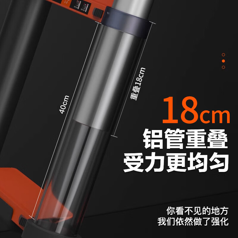 BAFEN Telescopic Ladder Multifunctional Straight Ladder Folding Aluminum Alloy Ladder Engineering Thickened Lifting Portable Home Ladder 3.5m Straight Ladder Double Hook + Wheel *1