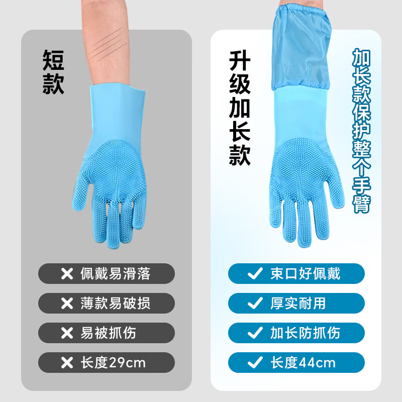 COODORA dog bathing gloves, pet cats, anti-scratch artifact, massage and bathing special tool, 2-pack