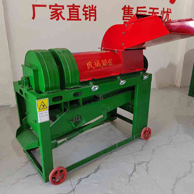 Wen Yijia electric corn thresher new corn thresher large 2 type double wind three-layer screen thickened cob threshing machine double wind large 2 type with an hourly output of 3000-4000 catties + motor
