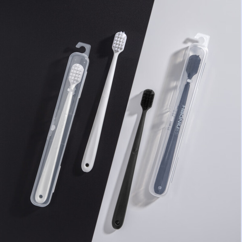 Haoniu Wanrou toothbrush soft bristles adult home portable toothbrush box travel pack 2 pieces