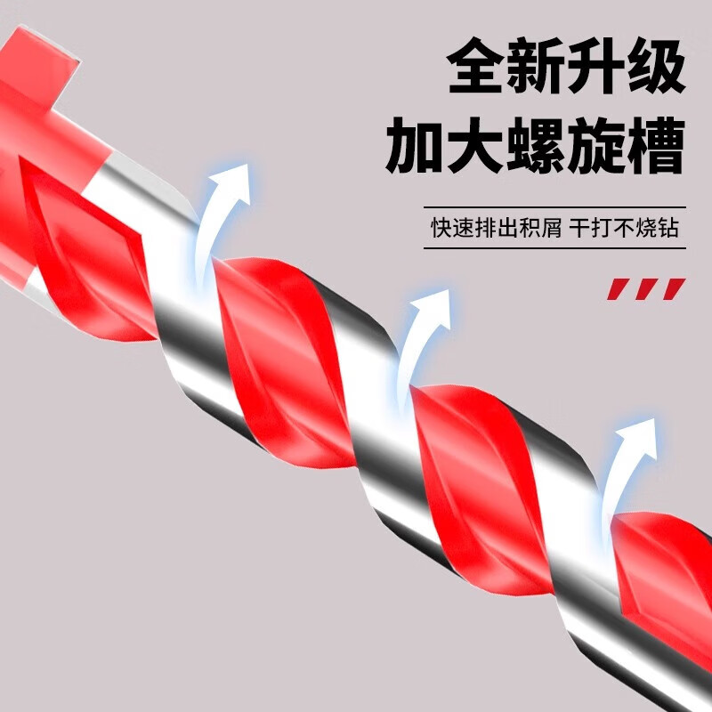 Delixi Electric four-edged sawtooth eccentric drill bit for dry drilling of ceramic tiles, concrete, all-ceramic drilling, impact-resistant, high-hardness and wear-resistant 6mm 2-pack