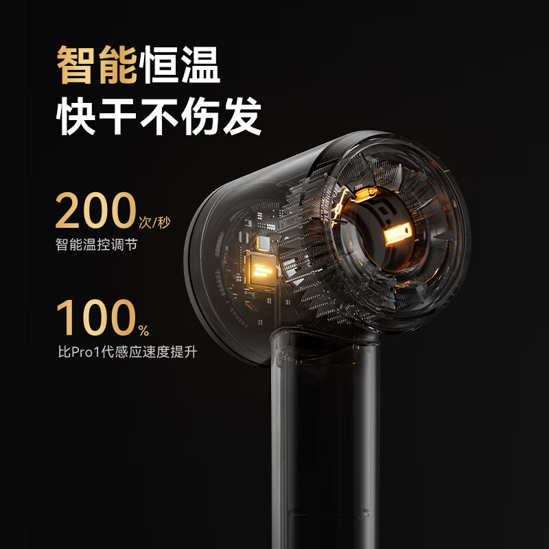 Beijing-made beauty hollow high-speed hair dryer Pro2 gray 1.9 billion plasma hair dryer household mute negative ion high-power hair dryer birthday gift for women