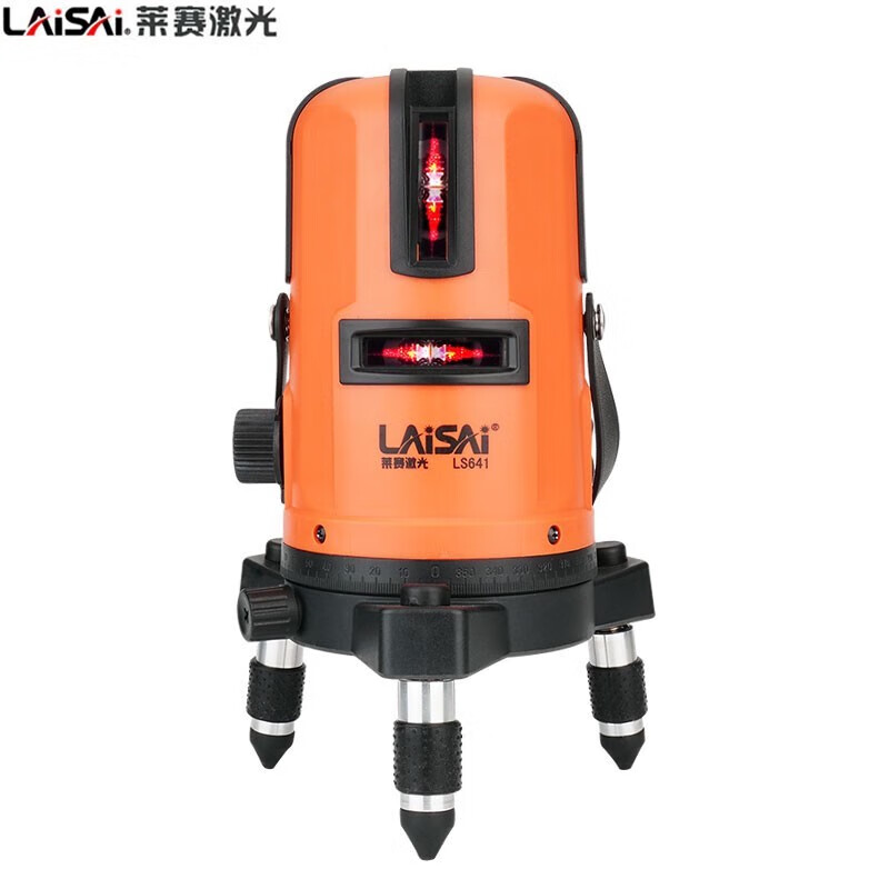 Laisai five-line laser level infrared line marker red light level meter strong light point can be tilted LS686 5-line red light LS641 standard