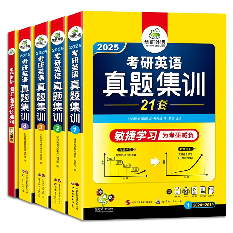 2025 Postgraduate Entrance Examination English Exam Questions Training Agile Learning Edition Huayan Foreign Language Postgraduate Entrance Examination Past Examination Past Examination Papers can be combined with Reading Comprehension Vocabulary Grammar Long Difficult Sentences Translation Complete Writing