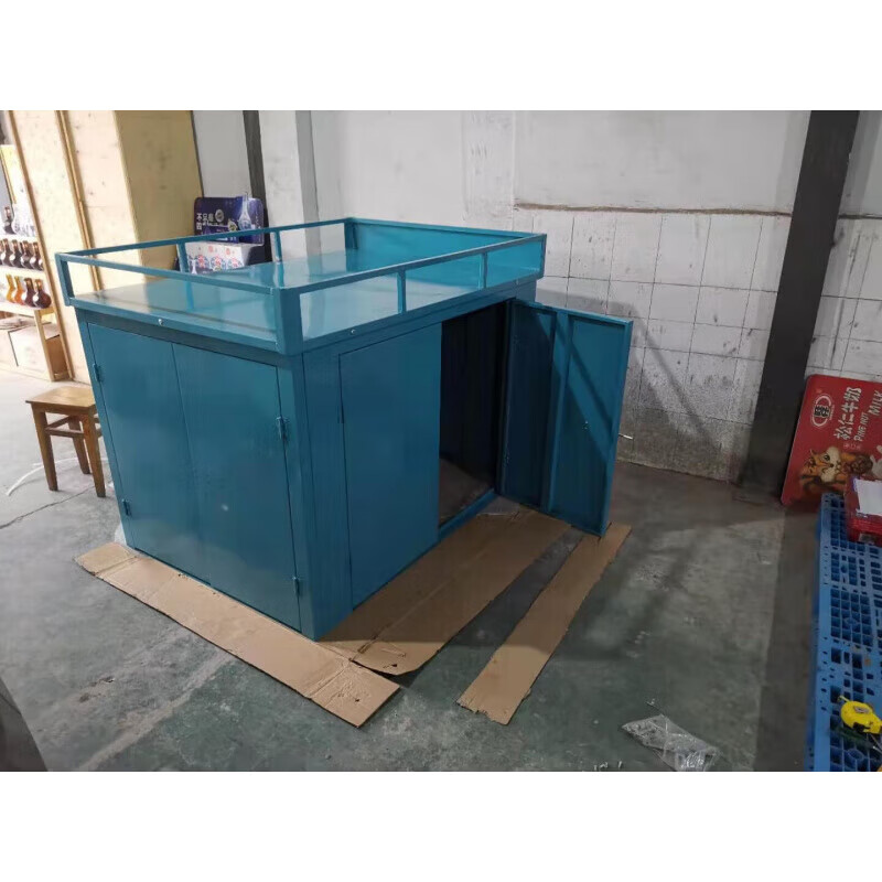 Electric tricycle express box express carriage cargo box customized stall carriage rear bucket iron express carriage 1 150-100-110 stamping light blue