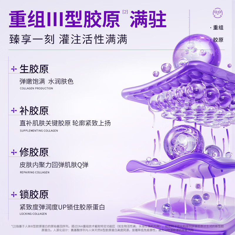 HEALOINE Hydrating Beauty Collagen Infusion Mask Anti-wrinkle, Lightening Lines, Firming and Moisturizing Cinema Line Elasticity Valentine's Day New Year's Gift