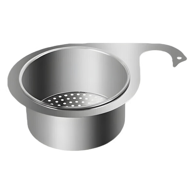 Stainless steel swan drain basket for collecting rice, special hanging drain rack for kitchen sink, dry and wet separation hook, garbage filter basket, stainless steel swan drain basket