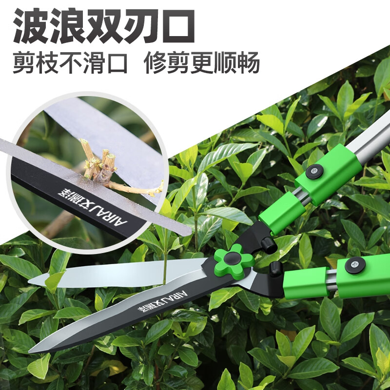 Arrizo gardening scissors, special scissors for pruning branches, pruning flowers, pruning branches, flower shears, greening scissors, pruning shears + pruning shears, straight-blade hedge shears (SK5 head)