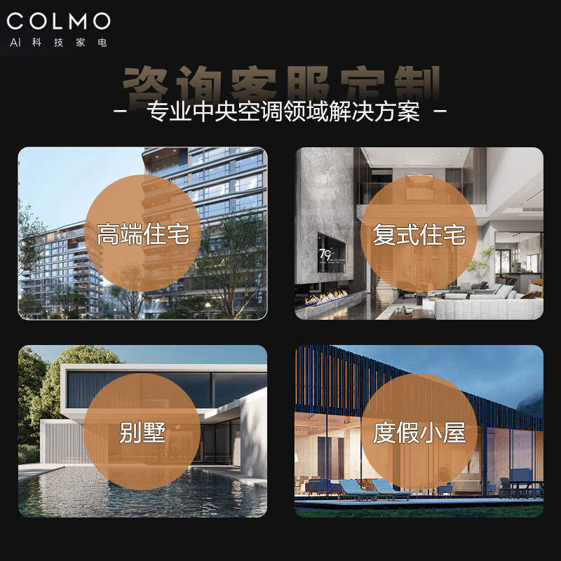 COLMO Turing second generation central air conditioner multi-split with smart eyes and no wind sense 160/180 six horses seven horses one to five full DC variable frequency multi-split air duct AI voice 12 horses first class energy efficiency one to seven 335 outdoor units